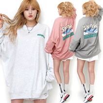 통통마녀 ] 스노우 마운틴 맨투맨 4 컬러 4XL ( 남여공용 ) 오버사이즈