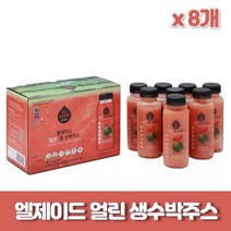 [톡톡92] 생수박 100% 4계졀 맛좋은 엘제이드 얼린 생수박주스 250ml x 8개(당일발주), 8개