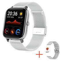 블루투스 통화 스마트 워치 남성 방수 레이디 es 여성 MP3 플레이어 Smartw Atch OPPO 안드로이드 IOS, [03] Mesh belt silver