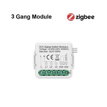 AVATTO 1/2/3 Gang Tuya Zigbee 라이트 스위치 모듈 No Neutral Wire 2 Way Control DIY 스마트 브레이커는 Alexa Google 홈으, [03] 3gang N-LZWSM01