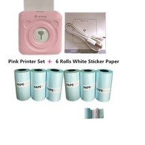 uv프린터 가정용 uv 프린터 Peripage 휴대용 Inkless 열 무선 프린터 2 ''미니 블루투스 POS 스티, 09 Printer add 6 rolls