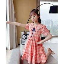 아짱 주니어 여아 투카라체크원피스 여름원피스(여름신상주니어옷)