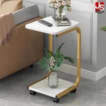 JS리빙 이동식 원목 사이드 테이블 책상 30*30*61 화이트 모젤 깔끔한 협탁 이동식 침실 [모델명_I9271_WIY883_281#DABBI3_ALWI772_리빙28671BA], 모젤 이동식 침실 테이블