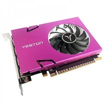 YOVDA 예스톤 GT730 4GB 4HDMI 게이밍 그래픽 카드 128비트 DDR3993/1600MHz 4화면 지원 분할 화면 10비트 컬러 깊이 HDR 포트 포함.