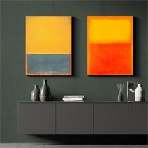 셀러허브_리빙 마크로스코 명화 인테리어 그림 액자 No1~12 캔버스 30호, 11번/30호65x91cm(캔버스액자옆면검정)