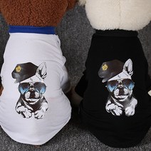 냐냐큐티 강아지옷 프렌치 불독 티셔츠 명품 푸들 말티즈 애견의류 S M L 2XL XXL 대형, 프렌치불독(화이트)