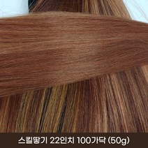 프리티레이디 인모 100% 스킬땋기 22인치 100가닥(50g) 붙임머리 긴머리 여신머리 연예인 부분 가발 아이돌 헤어 피스 옴브레 브릿지 발레아쥬, #8