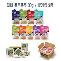 테비토퍼 쮸루쮸루 고양이파우치 생선 30g, 타우린, 48개