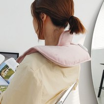 인더스 온열 목찜질 어깨찜질기 온수팩 충전식 전기 찜질기, 베이지