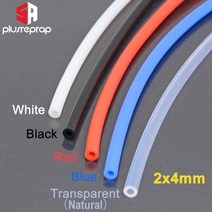 테프론튜브 테프론 호스 1 미터 2x4mm id 2mm 외경 4mm ptfe 튜브 3d 프린터 부품 파이프 bowden j-head 1.75mm 필라멘트 가이드 점적테이프, ID2mm 외경4mm, 푸른, 1개