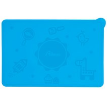 아가프라 실리콘100% 식탁매트 / 이유식매트 아기 이유식준비물 열탕가능, 블루