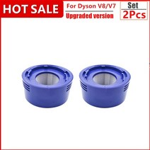 다이슨필터 다이슨소모품 선풍기필터 v8 및 v7 무선 진공 청소기와 호환되는 6팩 사전 및 2팩 헤파 사후 교체품, 2개