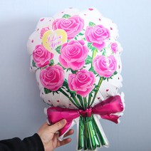 알리미스토리 꽃다발 파티 은박풍선, 1개, 꽃다발_핑크