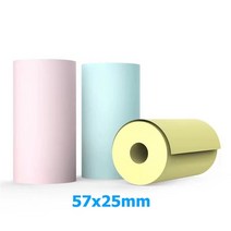 핸드폰 블루투스 미니 포토 프린트기 라벨 인쇄기 hd mini 휴대용 열전사 프린터, 3 롤 색상