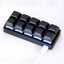 캐드마우스 무소음 프로그래밍 가능한 매크로 기계식 키보드 10 키 리눅스 윈도우 MacOS 지원 마이크, 01 Blue switch keyboard, 01 1m cable