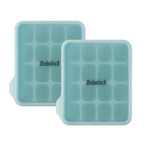 베베락 엘파 실리콘 큐브(냉동보관용기) 2P, 엘파 실리콘큐브(민트그린2P)