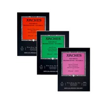 뉴아르쉬 수채화패드 1면제본 스케치북 300g 12매 23x31cm (옵션선택) 황목 중목 세목, 세목 WI1795097