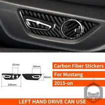 자동차 진짜 탄소 섬유 커버 페이스트 인테리어 수정 액세서리 머스탱 GT 2015 2016 2017 2018 2019 2020 스틱 업 장식, 34, 34