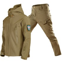 FANSYLI 남성자켓상하복 춘추동 기모 등산복 후드 바람막이+등산바지 2종세트 230828F05