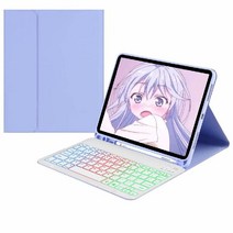 무선기계식키보드 노트북키보드 삼성 갤럭시 탭 s7 s8 용 funda 마우스 11 인치 sm-t870 t875 x700 레인보우 백라이트 프랑스어 아랍어 스페인어 키보드, 핑크 키 케이스 m