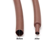 갈색 직경 1 2 3 4 5 6 7 8 9 10 12 14 16 20 25 30 40 50 mm 열 수축 튜브 2:1 폴리올레핀 케이블 슬리브, 01 Brown_02 1.5mm x 1 Meter