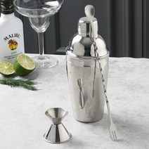 칵테일 쉐이커 500+지거 소+바스푼 만들기 세트 홈텐딩 도구 키트 조주기능사