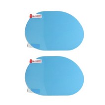 사이드미러 습기 열선 센서 모터 빗물 전동 보조 거울 방수 필름 자동차 광각 코팅 유리 발수2pcs 사이드 창 스티커 백미러 스티커 안티-안개 투명 보호 욕실 미러, 2개 145x100mm