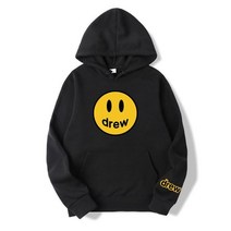 DREWHOUSE 웃는 얼굴 스웨터 남녀가 같은 스타일로 저스틴 비버를 같은 스트리트 커플 후드로 그렸습니다.