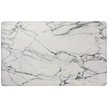 SoHome Cozy Living 피로 방지 매트 주방 매트 미끄럼 방지 얼룩 방지 이지 클린 1.3cm(1/2인치) 두께의 주방 바닥 매트 마블 화이트 50.8cm x 91.4, 18 x 30 _White