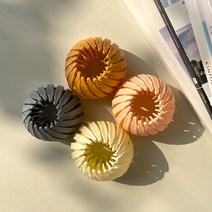 욜케이유 반머리 올림 똥 헤어집게 핀 당고 만두 포니 테일 볼륨, 1무광만두핀-오렌지