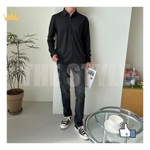 더유니 착용감 셔츠 차르르 (블랙2XL) 몬로 구김없는 코디
