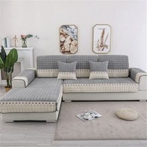 원룸가구 가벼운 2인용 소파 쇼파 베드 모던 스타일 두꺼운 벨벳 소파 쿠션 커버 멀티 사이즈 심플한 디, 05 Gray_05 70x210cm