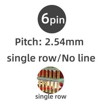 테스트 연소 고정 장치 2.54mm 스탠드 PCB 클립 핀 디버그 다운로드 프로그램 굽기 간격 6p 2, 01 6pinx1row