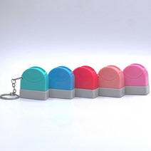 [스탬프스토리] 휴대용스탬프+네임스탬프+만년스탬프 주문제작 스탬프, 핑크케이스-파랑잉크