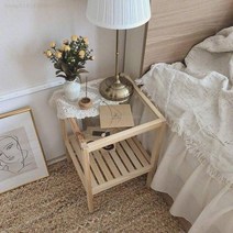 Ins 소형 침대 머리맡 침실 거실테이블 소파 낮은 좌식, original wood-L
