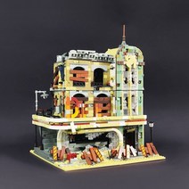 호환블럭 레고 89107 5910pcs jiestar 전문가 moc 스트리트 뷰 라이온 펍 클럽 모듈러 하우스 벽돌 모델 빌딩 블록 장난감 그랜드 백화점, 둠스데이 레스토랑