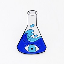 GDHY 화학 과학 에나멜 핀 분자 모델 상징 테스트 세미 통 비커 원뿔 플라스크 브로치 배지 애호가 쥬얼리, [01] Style 1