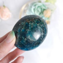 지구에너지 눈에좋은 아파타이트 원석 원석 (핸드스톤 마사지용품 촬영소품) 1pc, 1개