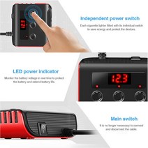 전기차충전기교체 자동차 점화 트림 100w 12V-24V 12v/24v 3 포트 95*88*34.5mm, 한개옵션0