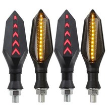 다용도 오토바이 LED 방향 지시등 램프 야마하 YZF R125 R1 R3 R6 MT-02, 06 2 pairs red