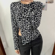 쏘유마켓 쏘유마켓 호피 레오파드 지브라 트임 슬림 티셔츠 (6497956)