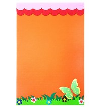 학교/유치원/교실/게시판 환경꾸미기 펠트 메모판 주황색(중)