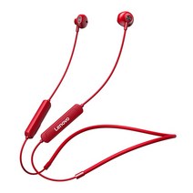 가성비 블루투스 이어폰 레노버-SH1 무선 이어폰 블루투스 5.0 칩 HIFI 음질 IPX5 방수 스포츠 헤드셋 마, 01 빨간, 01 빨간