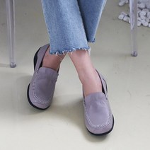 쓰리고몰 여자 빅사이즈 빅볼 225-265 천연소가죽 볼넓은 단화 푹신 쿠션 여성로퍼 발볼9 굽2.5