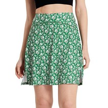 Slimour 여성용 프린트 골프 스커트 여행용 주머니가 있는 수영 하이 웨이스트 치마바지 블루. Large 454240, Balsam