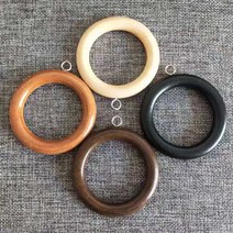 우드폼블라인드 12pcs 65mm 연꽃 나무 natual 색상/다크 브라운/라이트 브라운/블랙 커튼 반지/금속 후크와