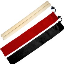 새화국악기 일반 난타북채(모듬북채)+알로바케이스 세트, 빨강