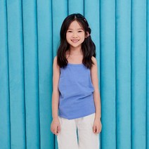 C 기본끈나시 화이트 퍼플 옐로우 블루 검정 다홍 5-17호 국내 아동복 아기옷 여아 남아