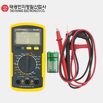 태광 디지털 멀티 테스터 TK-201 소형 디지털 멀티테스터 전기테스터기 전압테스터기, 1개