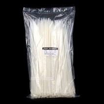 우전케이블 미란다 튼튼 케이블타이 300mm 백 1봉 500pcs, 1개